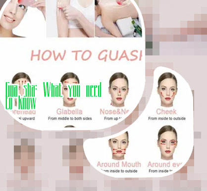 Gua sha on forehead