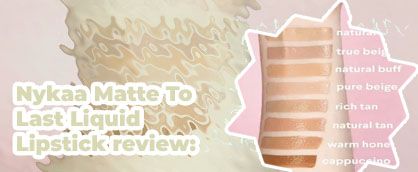 Maybelline matte and poreless foundation swatches