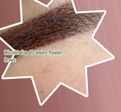 Ombre powder tattoo brows