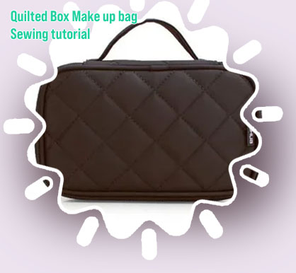 Quilted make up bag