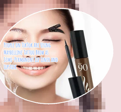 Tinted brow tattoo